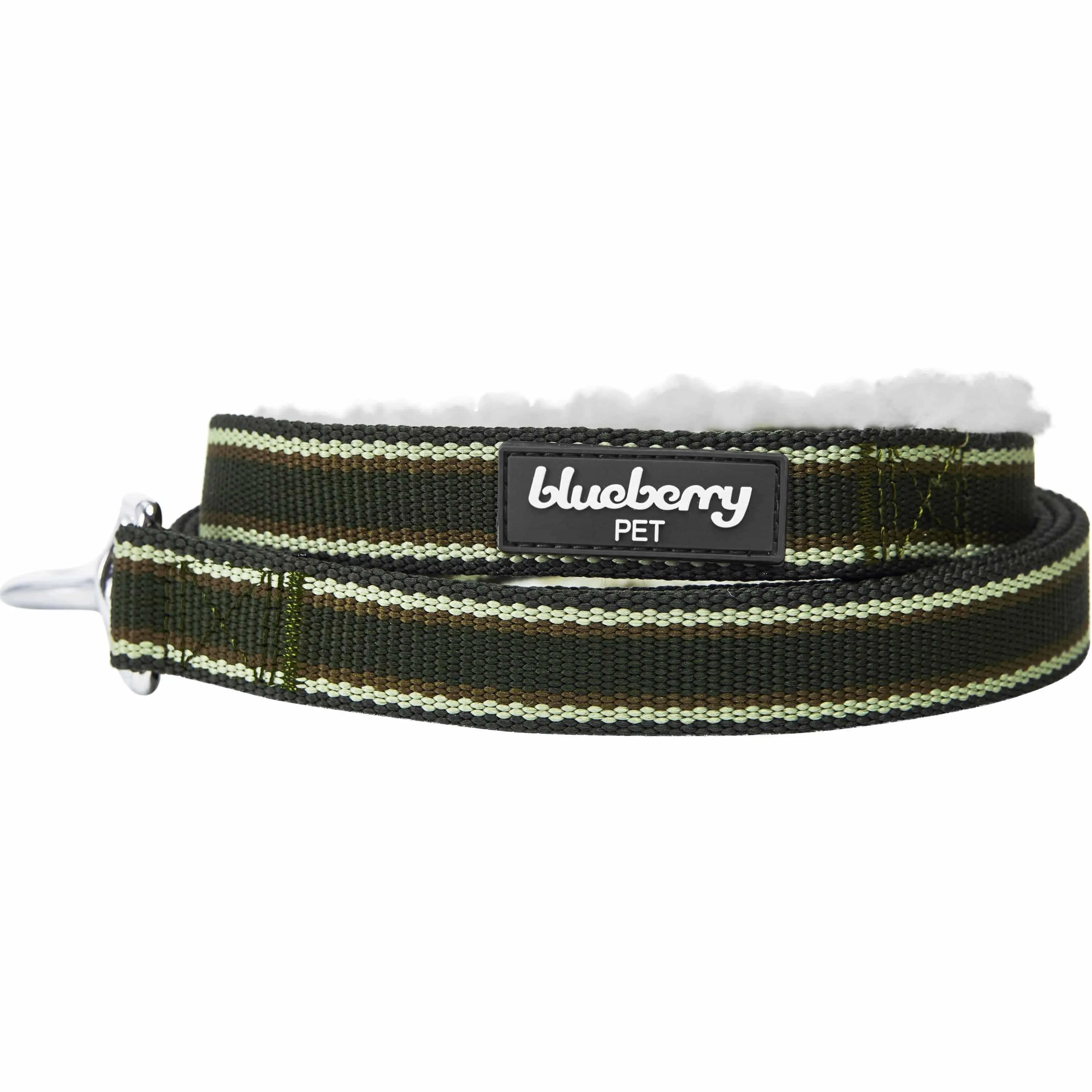 Sherpa Fleece Padded Dog Leash in Multi-color Stripes