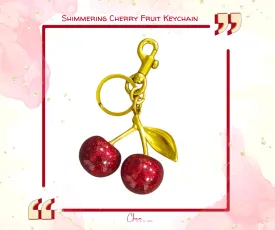 Shimmering Cherry Fruit Keychain