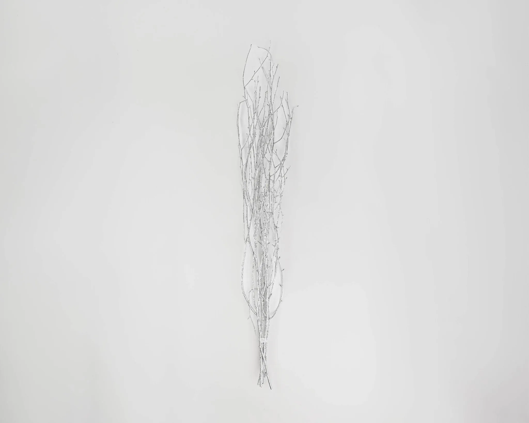 Silver Glittered Birch Branches
