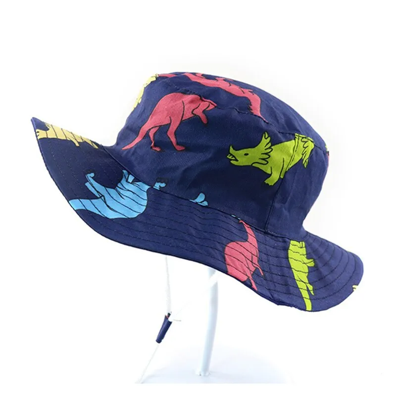 Summer Baby Bucket Hat UV Protection Boys Cap Children Panama Outdoor Beach Girls Sun Hat Cartoon Infant Fisherman Cap