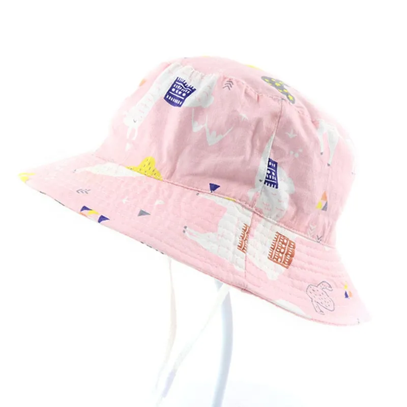 Summer Baby Bucket Hat UV Protection Boys Cap Children Panama Outdoor Beach Girls Sun Hat Cartoon Infant Fisherman Cap