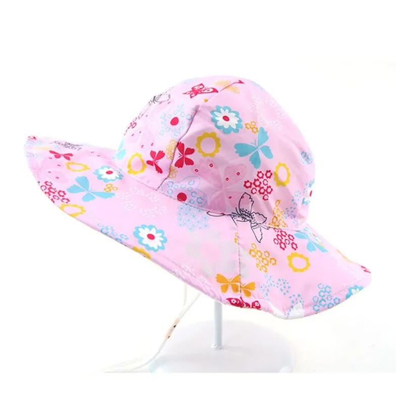 Summer Baby Bucket Hat UV Protection Boys Cap Children Panama Outdoor Beach Girls Sun Hat Cartoon Infant Fisherman Cap