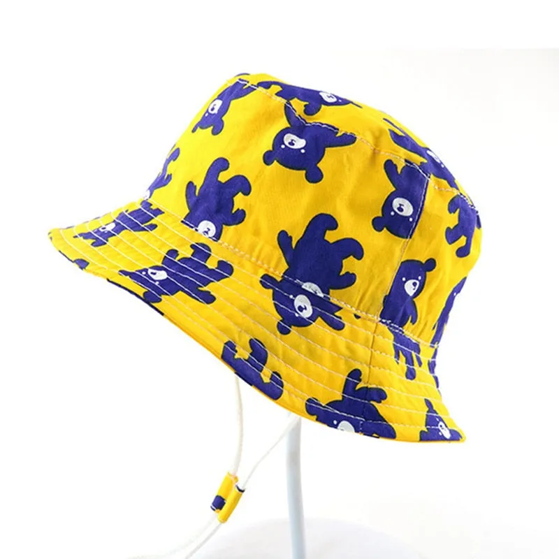 Summer Baby Bucket Hat UV Protection Boys Cap Children Panama Outdoor Beach Girls Sun Hat Cartoon Infant Fisherman Cap