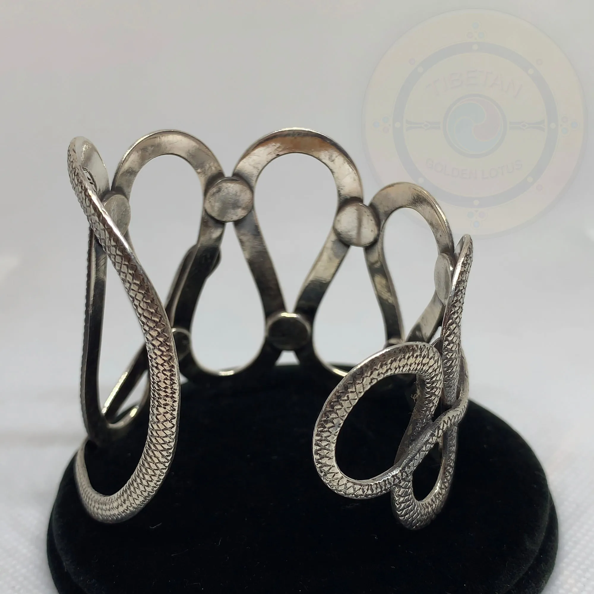 Vintage Handmade Sterling Silver snake Cuff/bangle Bracelet