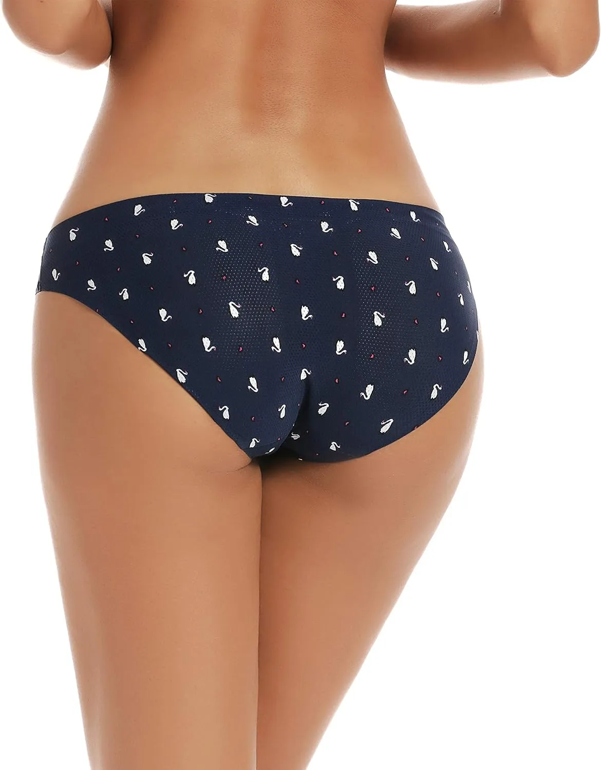 voenxe Women Bikini Underwear,Seamless Breathable Ladies Panties,No Show Comfortable Briefs Undies for Women,Hipster,5-Pack