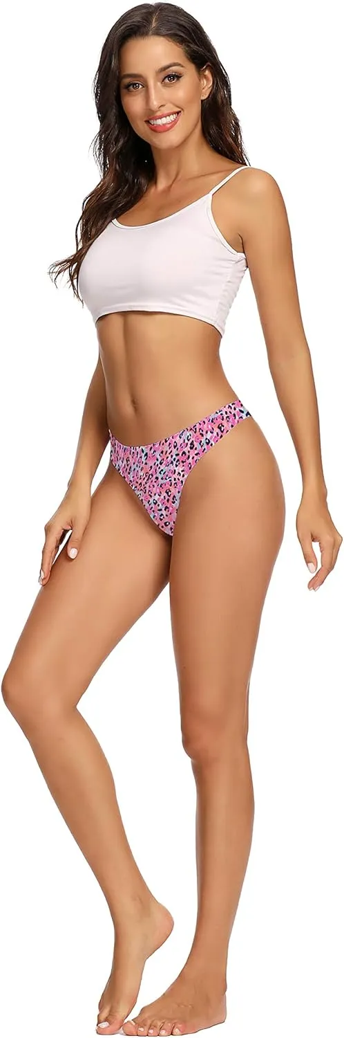 voenxe Women Bikini Underwear,Seamless Breathable Ladies Panties,No Show Comfortable Briefs Undies for Women,Hipster,5-Pack