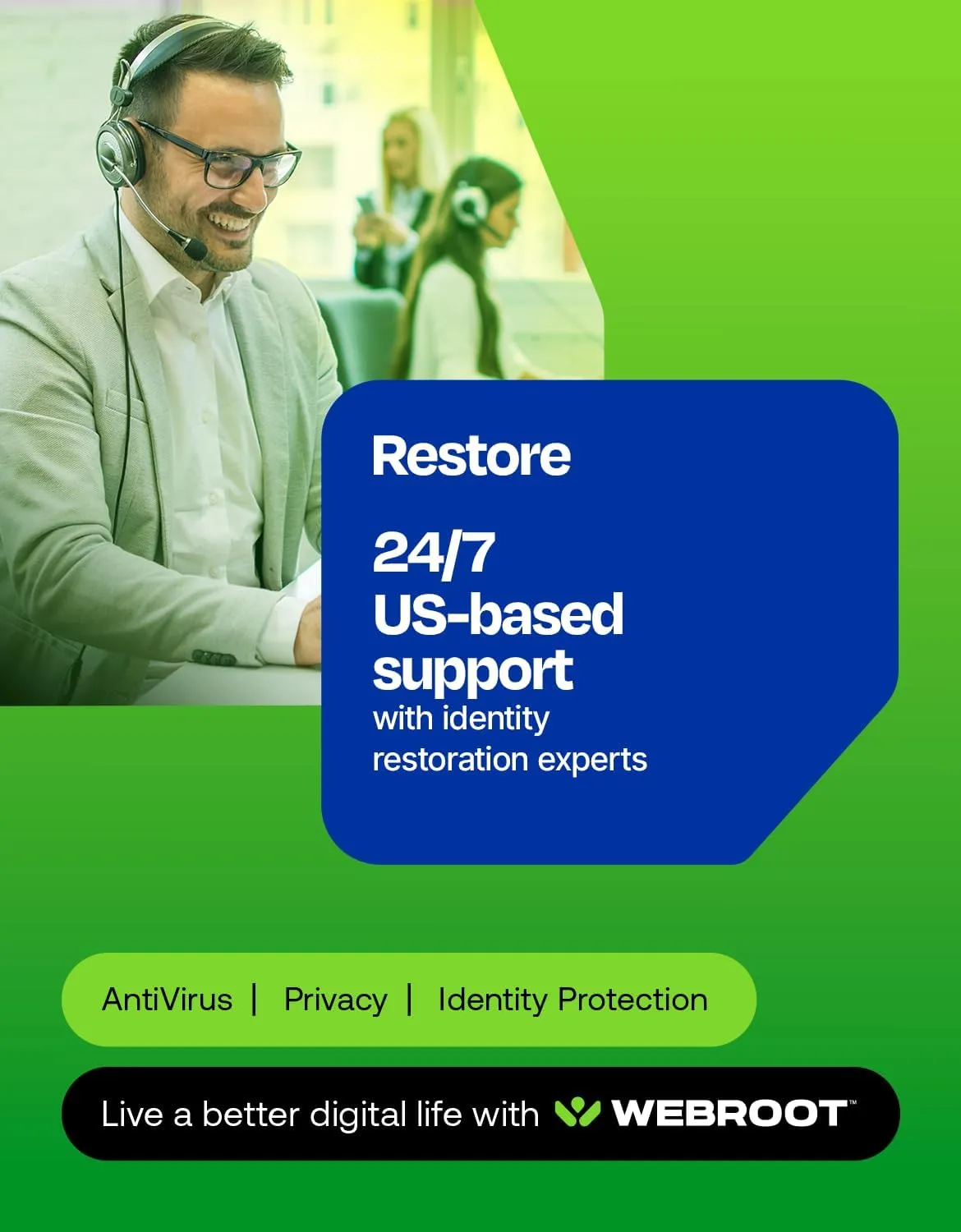 Webroot Premium 2025 with Allstate Identity Protection | 10 Device, 1 Year | Antivirus and Internet Security Software, Advanced Dark Web Monitoring, Password Manager | NEW [Online Code]