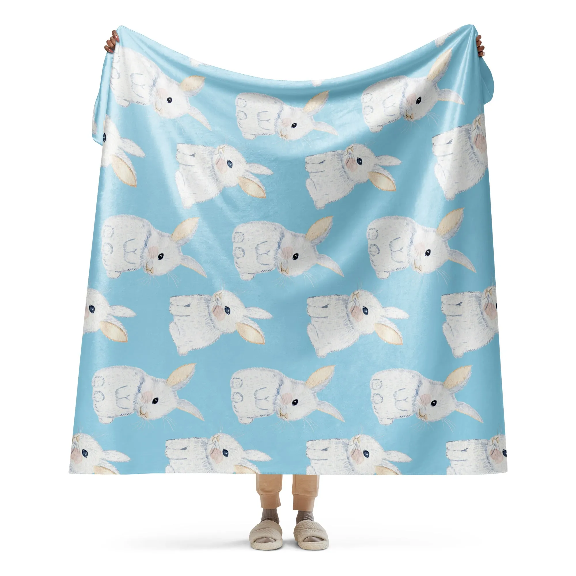 White Bunny Sherpa blanket lioness-love