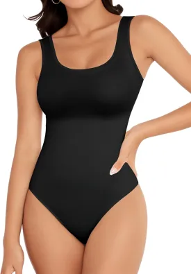 Women's Scoop Neck Sleeveless Bodysuits Backless Tank Top Body Suits for Womens Sexy Bodysuit Tops Leotards