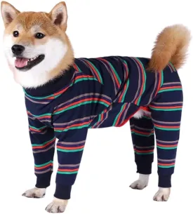 Xqpetlihai Dog Onesie Surgery Recovery Suit for Medium Large Dogs Recovery Shirt for Abdominal Wounds or Skin Diseases Bodysuit Dogs Pajamas (S,S)