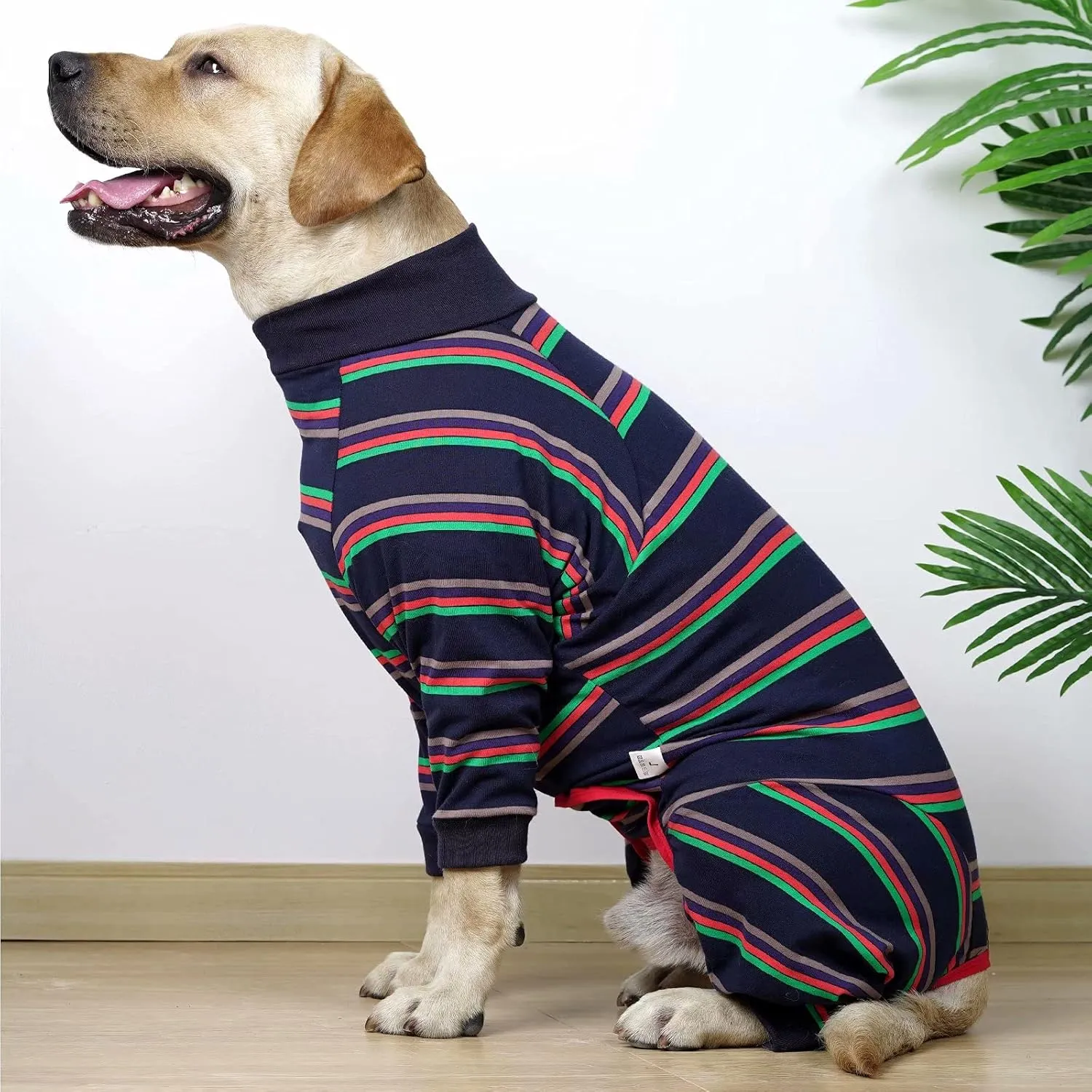 Xqpetlihai Dog Onesie Surgery Recovery Suit for Medium Large Dogs Recovery Shirt for Abdominal Wounds or Skin Diseases Bodysuit Dogs Pajamas (S,S)