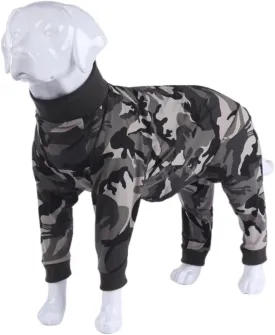 Xqpetlihai Dog Onesie Surgery Recovery Suit for Medium Large Dogs Recovery Shirt for Abdominal Wounds or Skin Diseases Bodysuit Dogs Pajamas(S,C)